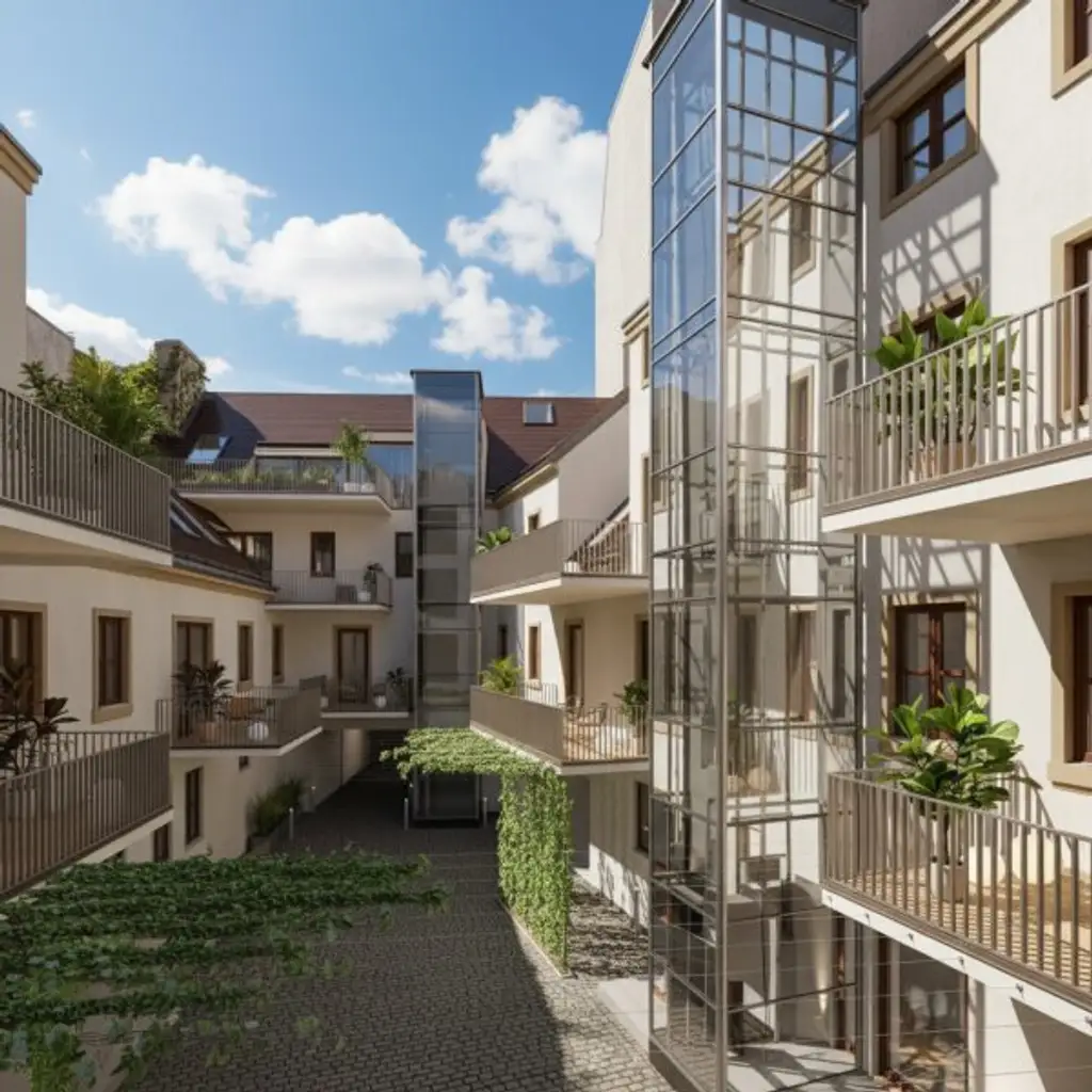 Bewilligtes Altbauprojekt mit Dachausbau direkt am Rochusmarkt