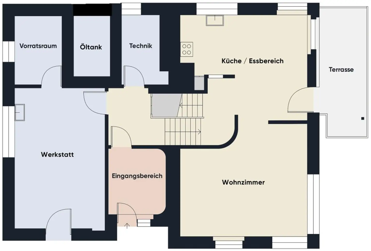 Grundriss ohne Maßstab / Erdg