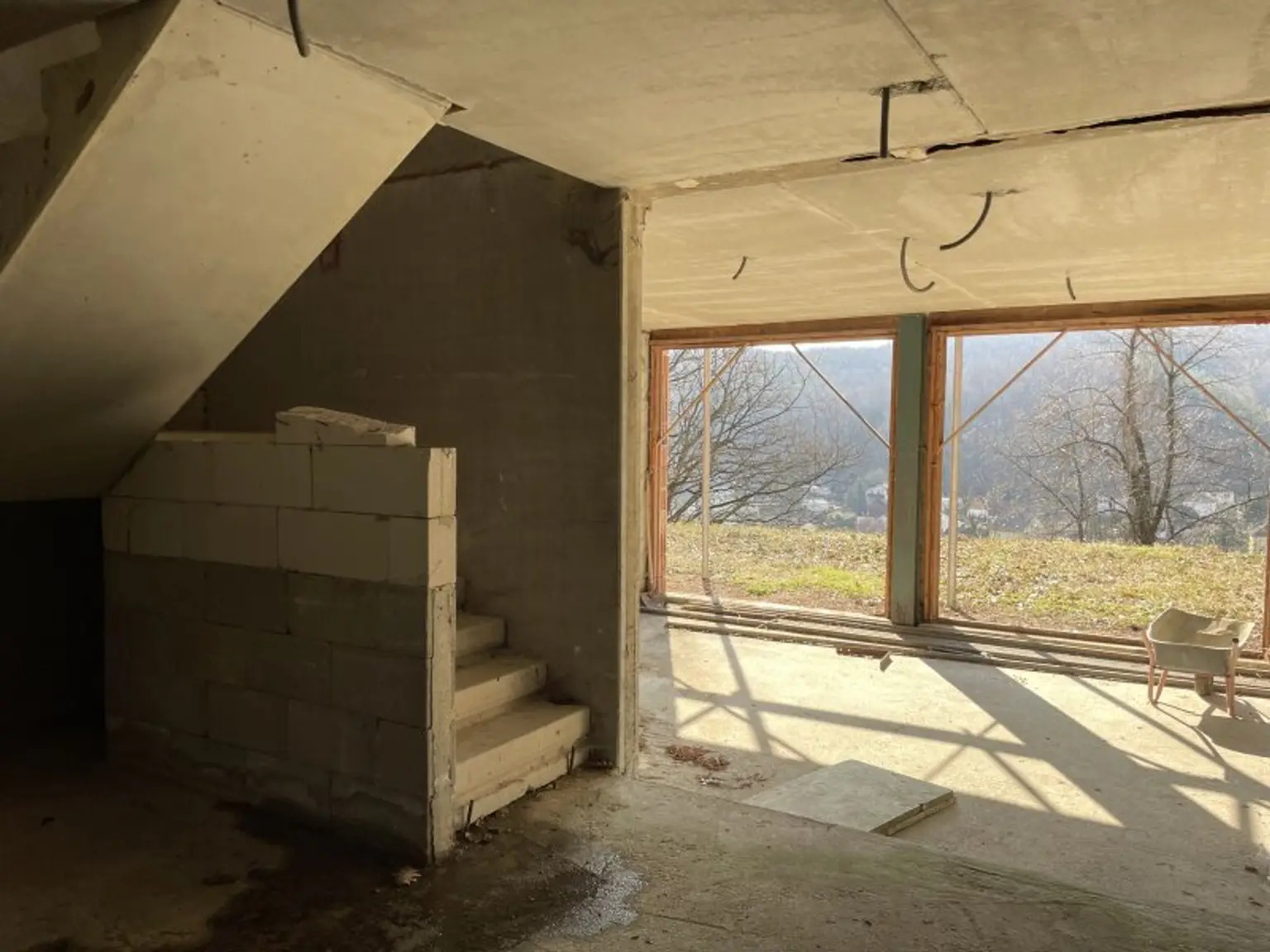 ZWEI DOPPELHAUSHÄLFTEN IM ROHBAU - PURKERSDORF mit großartigen FERNBLICK