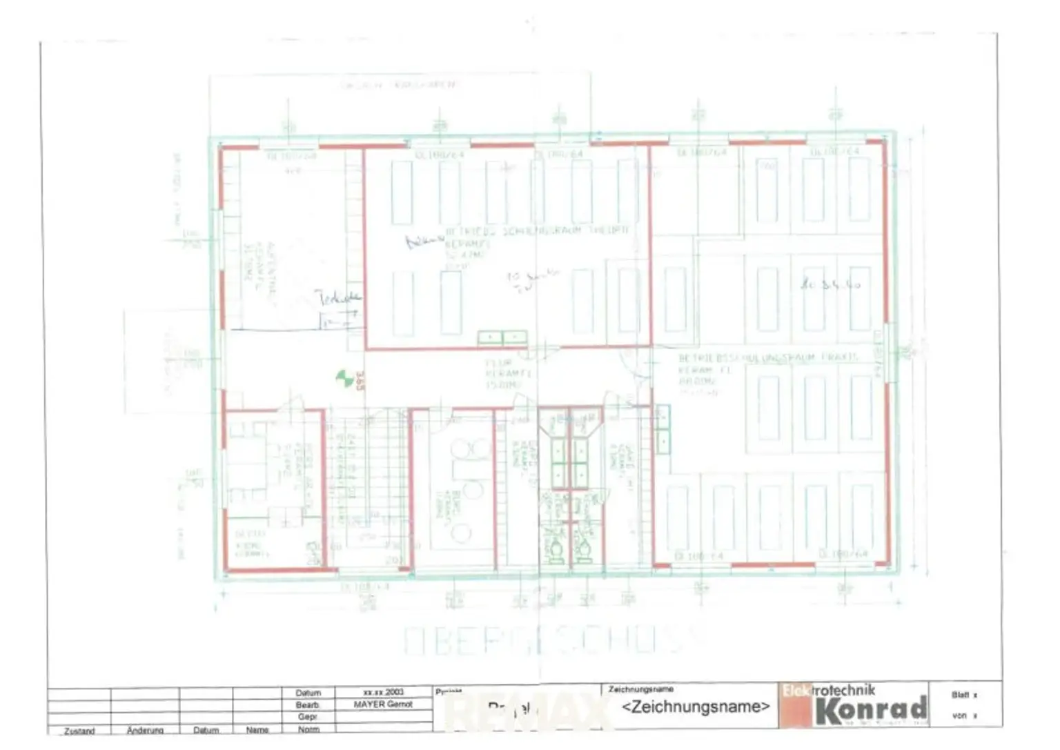 Plan Obergeschoss