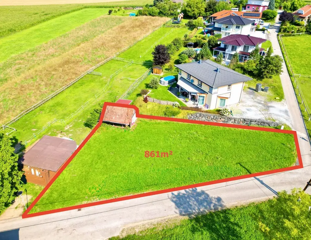 Ihr Familien-Bauplatz in Leibsdorf: Ruhig gelegen, bestens erschlossen & mit Karawankenblick