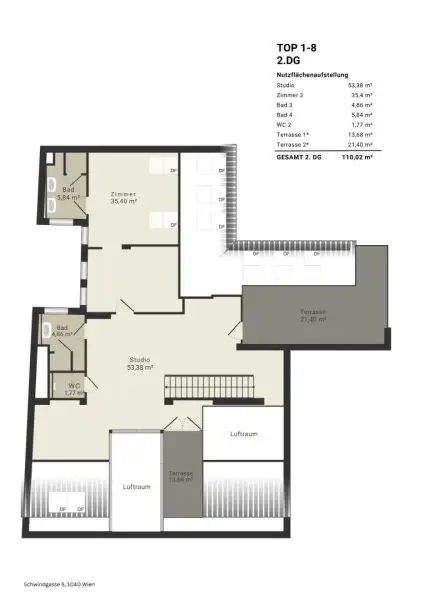 Über den Dingen: Terrassen-Maisonette mit Wiener Skyline