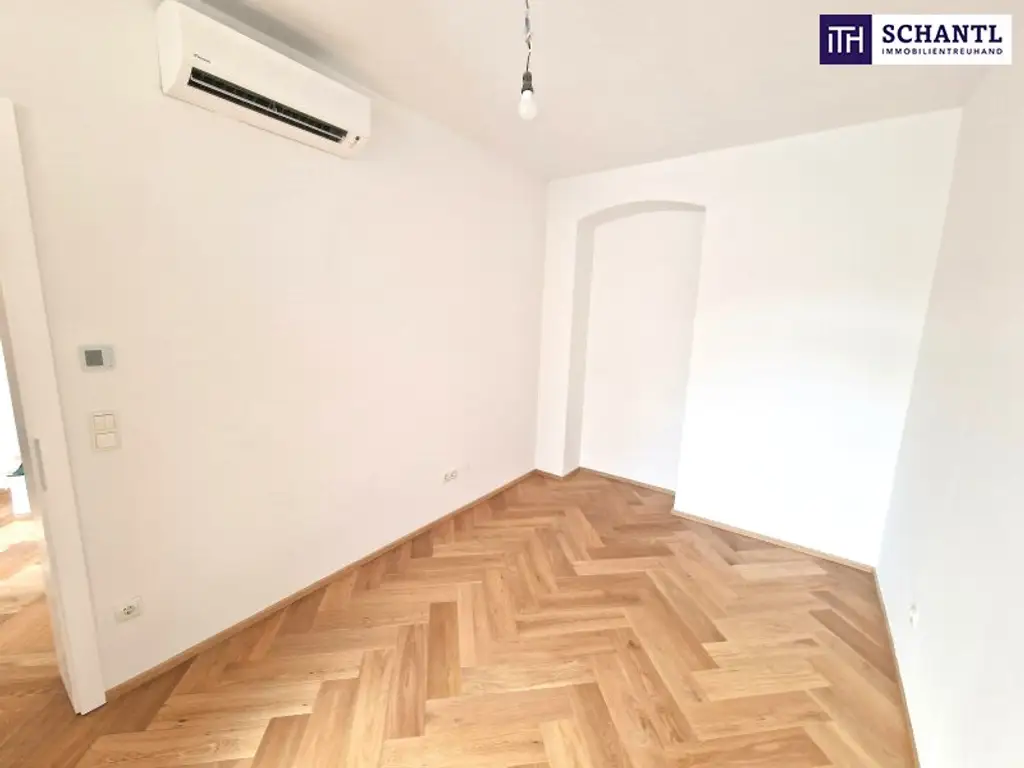 ***Altbau trifft Dachgarten – Stilvolle 3-Zimmer-Wohnung mit großer Terrasse  – hochwertiger Sanierung + Klimaanlage & Luftwärmepumpe***