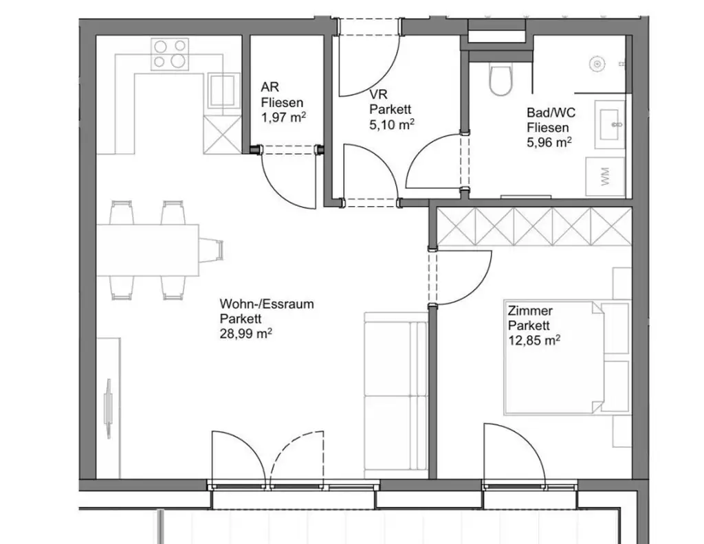Moderne 2-Zimmer-Wohnung in Neumarkt am Wallersee - Erstbezug mit Balkon!