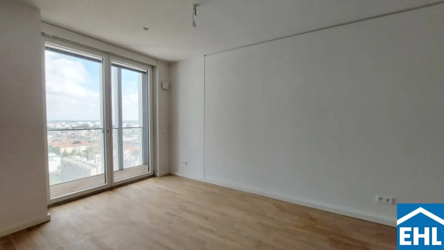 1,5-Zi.-Erstbezug mit Loggia & Rooftop Spa | TOWER HOMES im V22