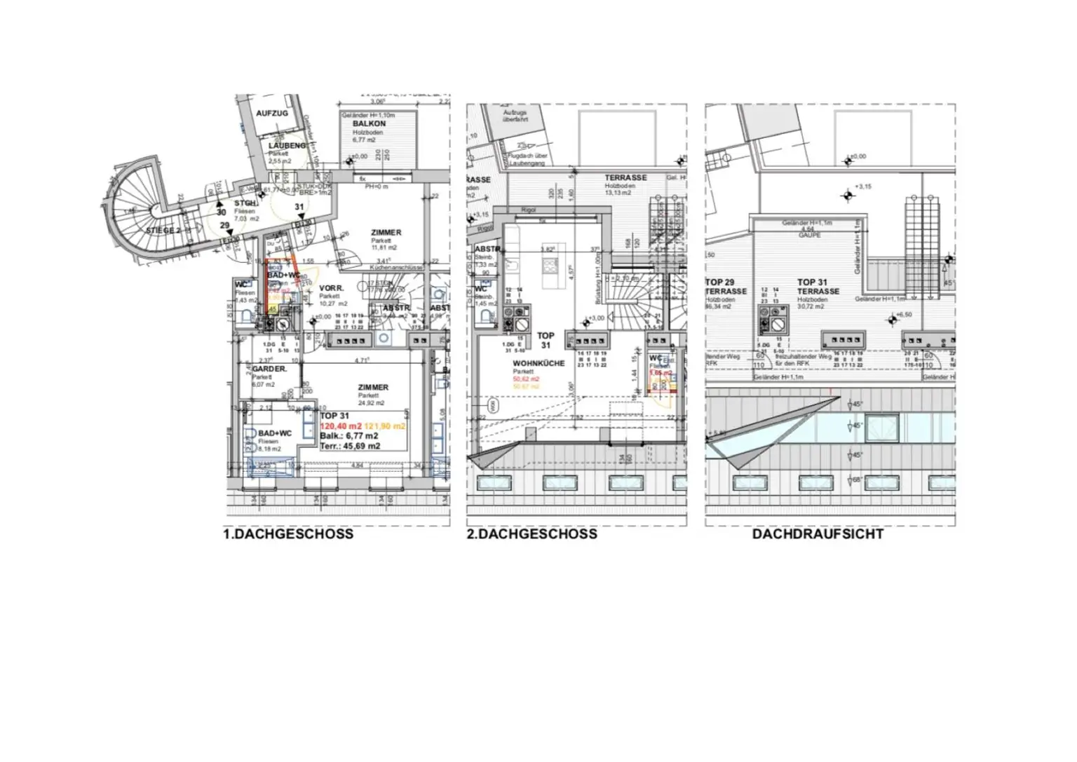 Wohnen über den Dächern Wiens – Maisonette-Highlight mit 3 Aussenflächen mitten im 7. Bezirk!