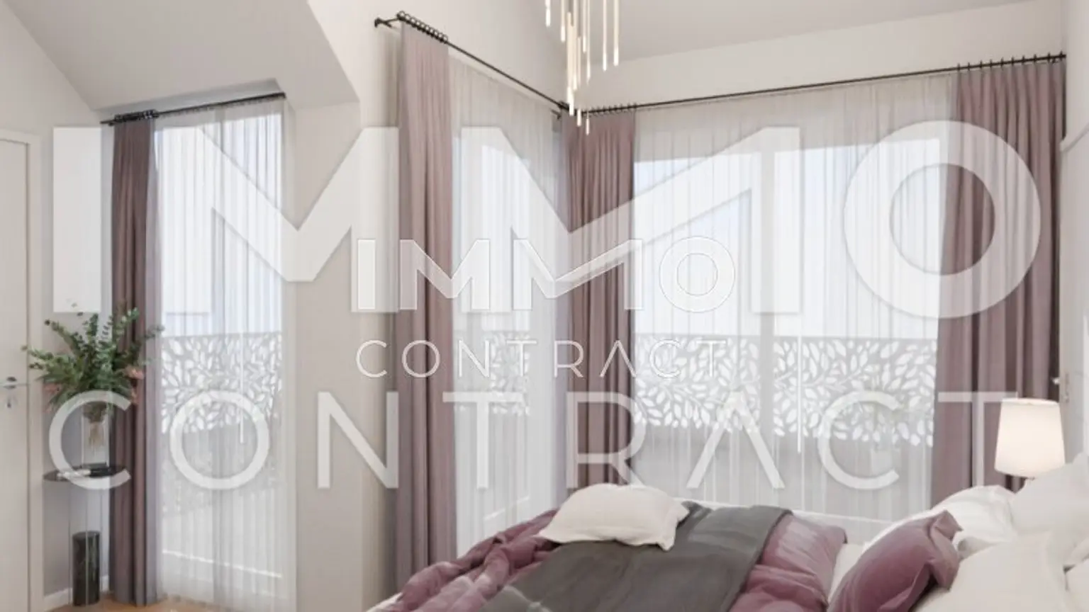 Außergewöhnliche Architektur im Neubau mit hohen Decken! 2 Terrassen auf Wohnebene! Provisionsfrei