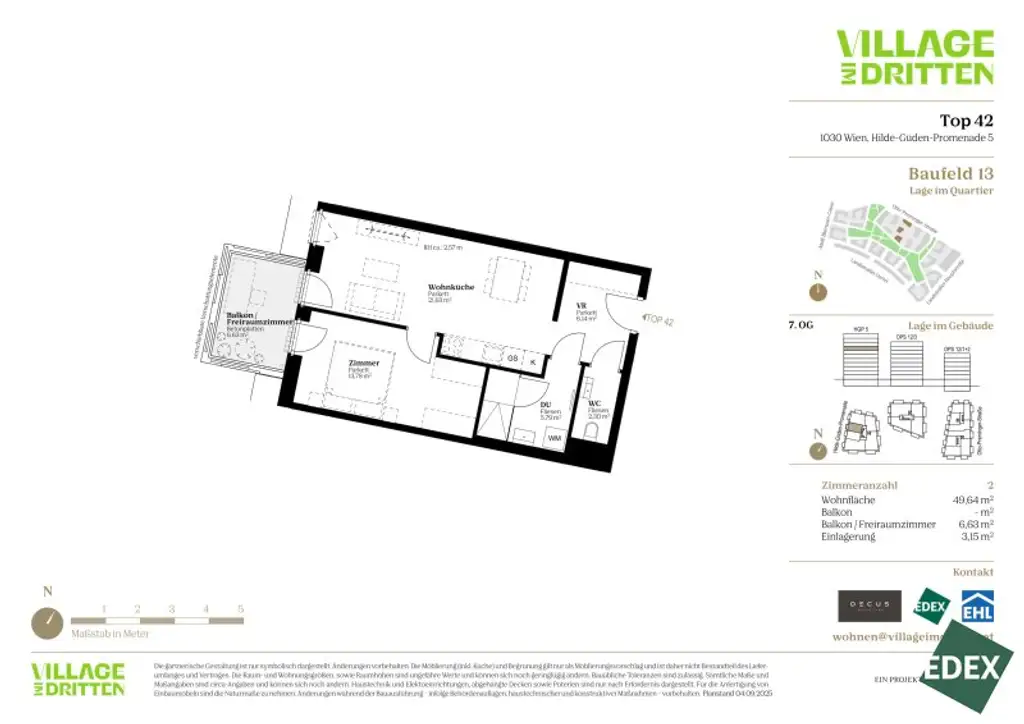 Sonnige 2-Zimmer-Anlagewohnung mit Westbalkon – Ihr Investment mit Wohlfühlfaktor | URBAN DAHEIM | BAUFELD 13URBAN DAHEIM | BAUFELD 13