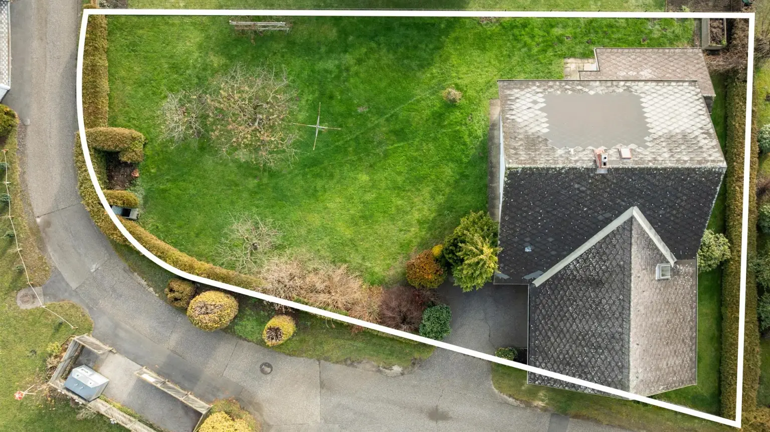 Vogelperspektive Grundstück