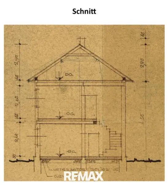 Plan Gebäudeschnitt
