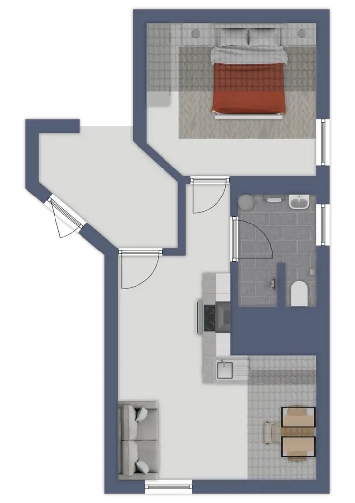 Gepflegte 2-Zimmer-Mietwohnung in Flinsbach