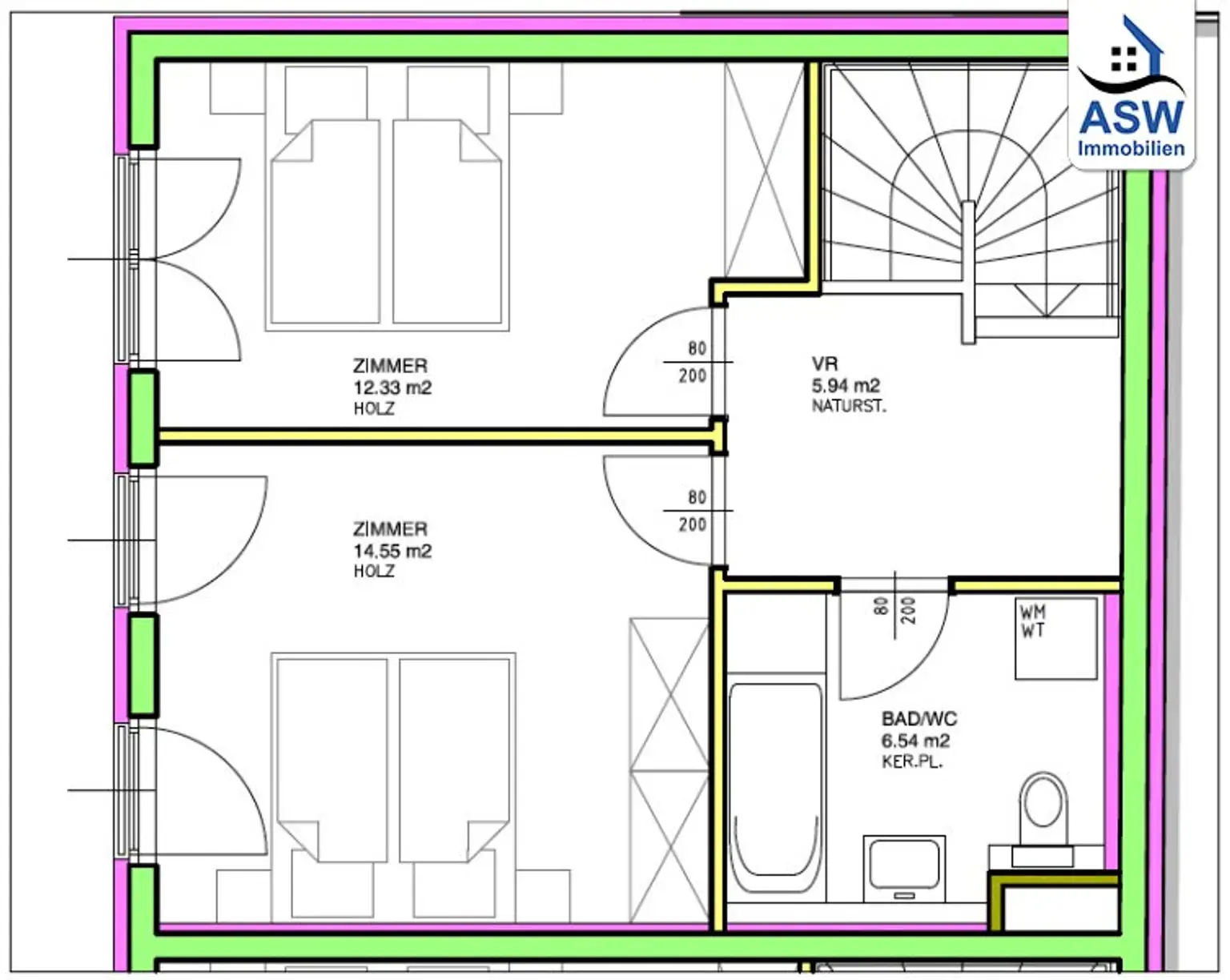 Bürowidmung: Tolle 3-Raum-Maisonette mit Terrasse und Garten