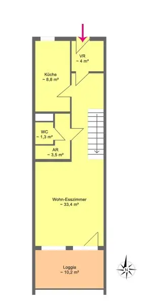 4-Zimmer Maisonettewohnung mit nord- und südseitigen Außenbereichen Nähe Liesinger Platz