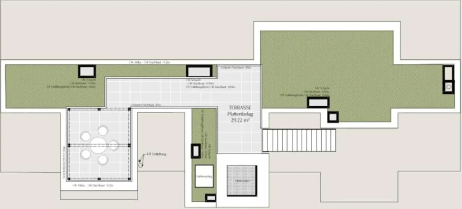 Grundriss Dachterrasse