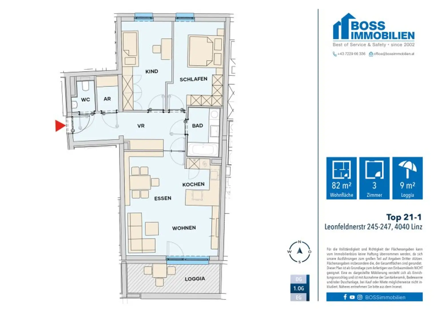 Grundriss Leonfeldnerstr 245-247, Top 21-1