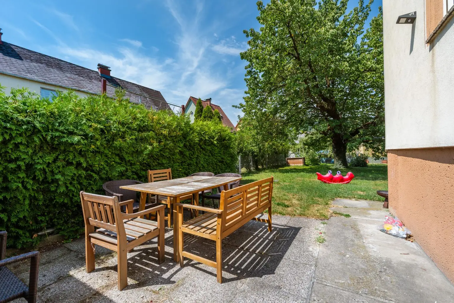 Sonnige Terrasse