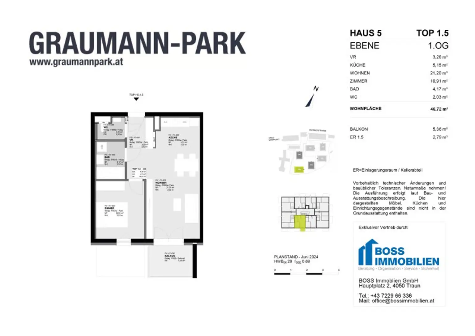 Neubauwohnung im Graumann-Park:  Nachhaltig mit Kühlung, direkt im Zentrum