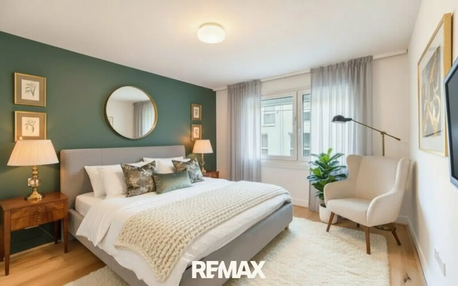 Schlafzimmer Einrichtung KI generiert