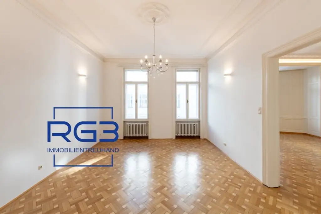 Repräsentatives Büro/Praxis in 1010 Wien mit 3 Zimmer & Balkon