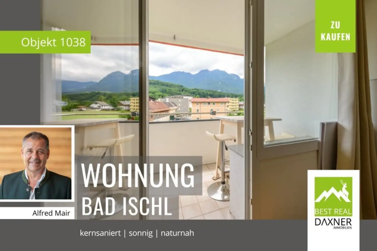Sonnige 2 Zimmerwohnung in Bad Ischl – kernsaniert
