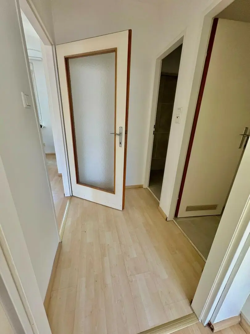 kleiner Flur zum Wohnzimmer, Bad und WC