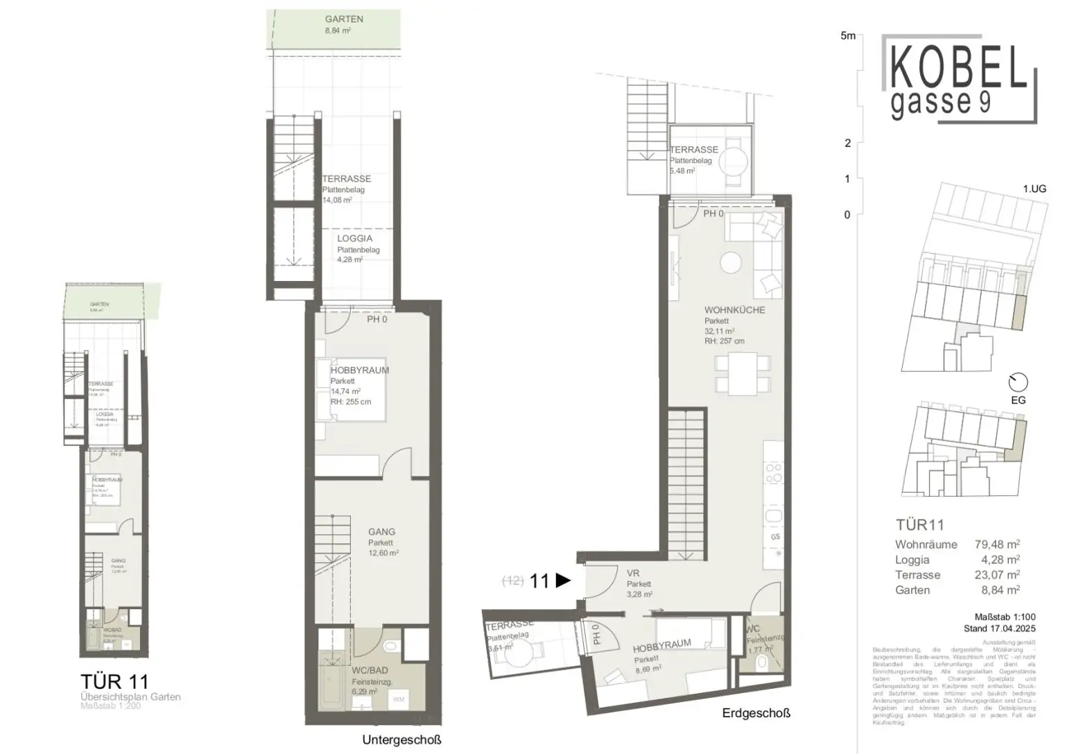 Maisonette Wohnung mit kleinem Garten