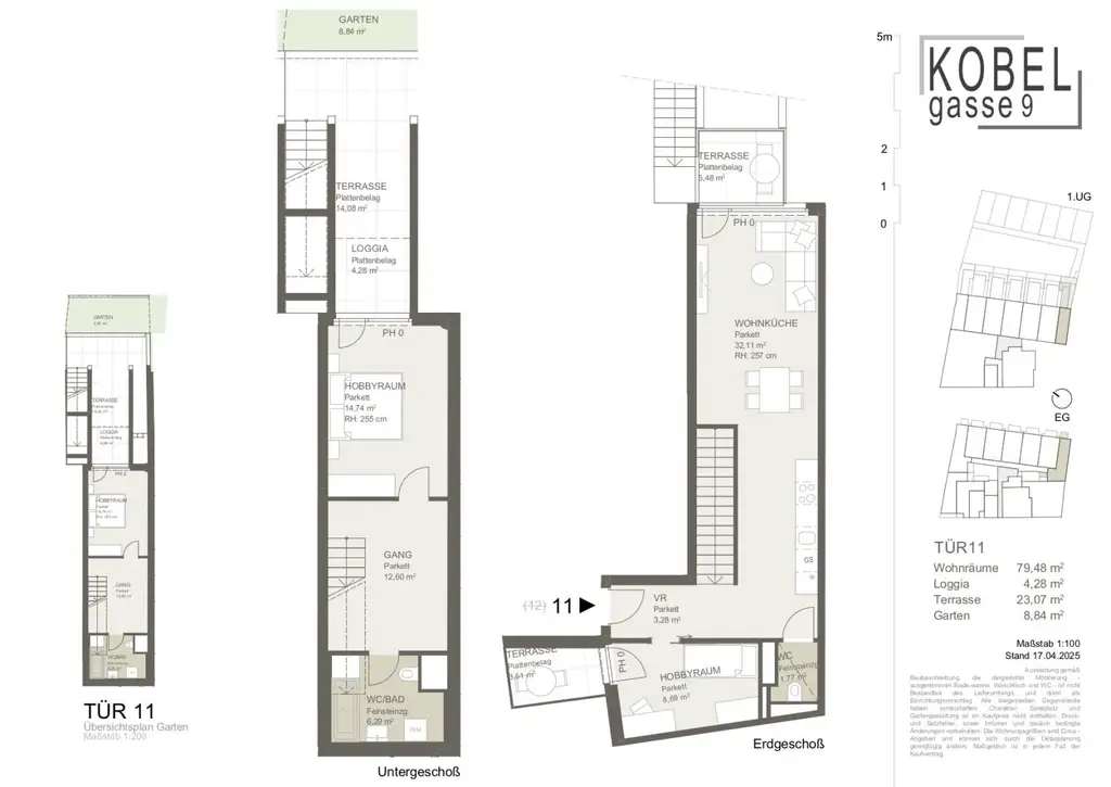 Maisonette Wohnung mit kleinem Garten