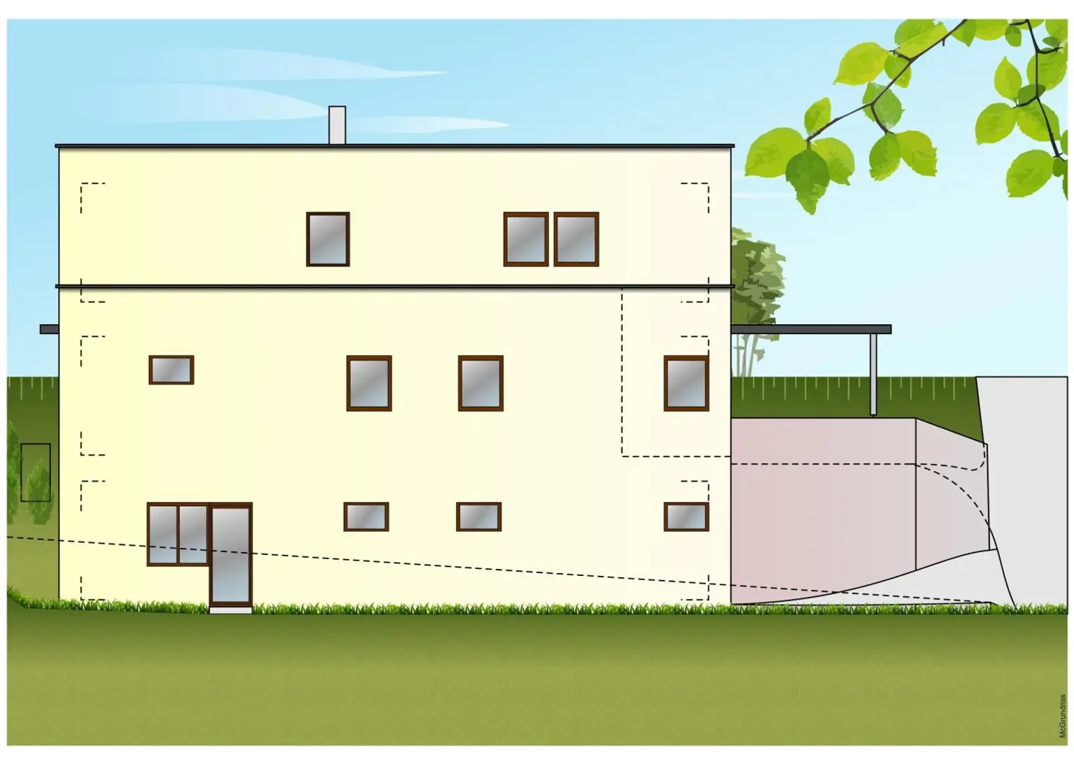 Beispiel für Neubau - Ansicht A