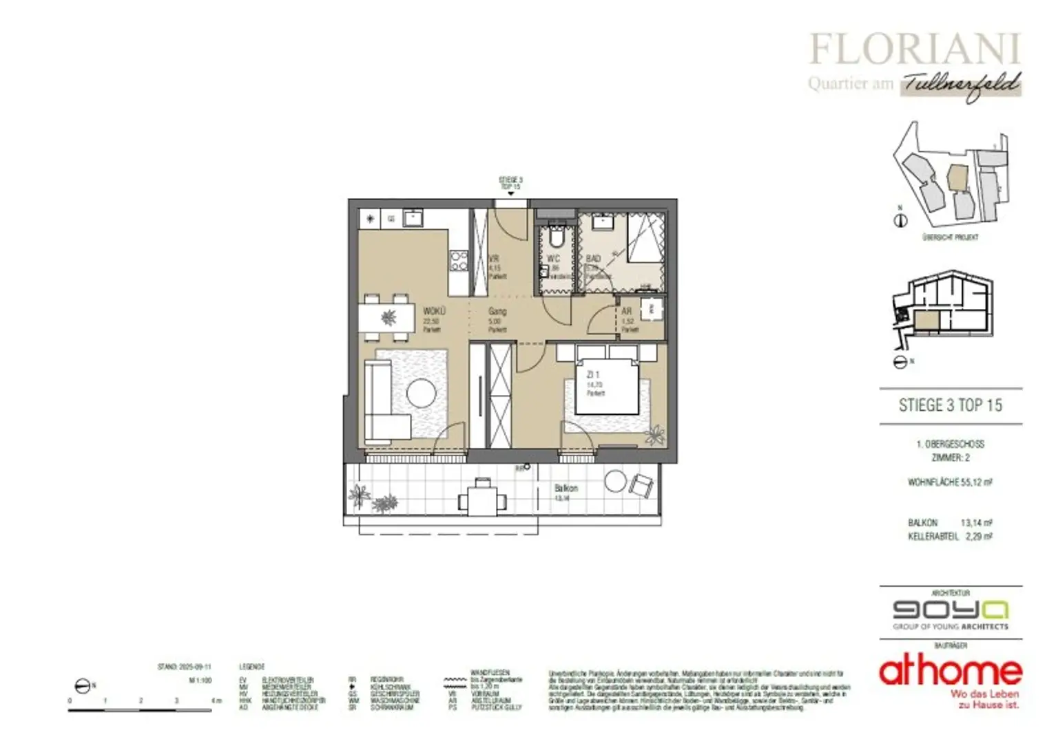 FLORIANI – Quartier am Tullnerfeld - Durchdachtes Raumkonzept mit Balkon - Bahnhof Tullnerfeld in der Nähe