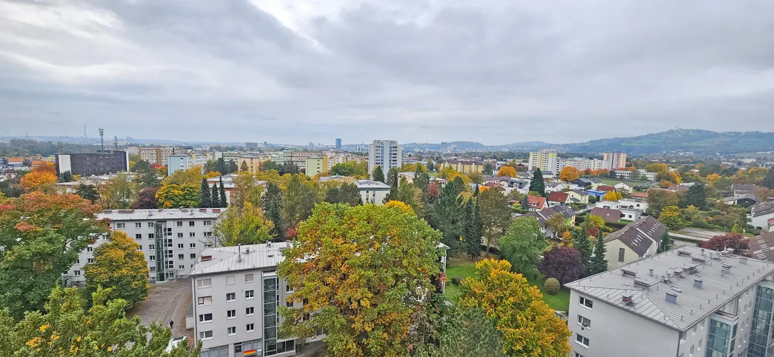 Wohnen ganz oben – 2-Zimmer-Dachgeschoßwohnung mit großer Loggia und Weitblick in Linz-Urfahr