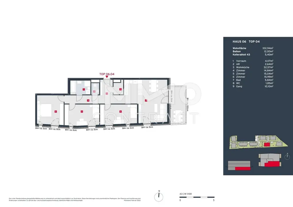 Provisionsfrei: Traumhafte, helle 4-Zimmer-Wohnung mit Balkon in charmanter Anlage