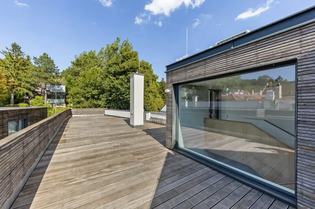 Architekten Juwel mit großer Terrasse im historischen Zentrum von Grinzing