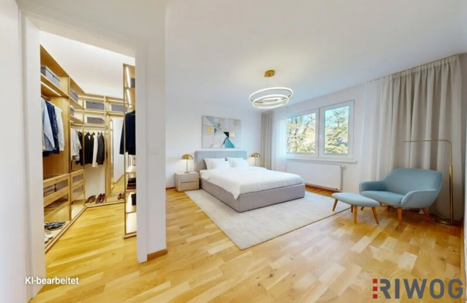 ERSTBEZUG nach Sanierung I Großzügige 2 Zimmer Wohnung mit Ausblick ins Grüne I inkl. Tischlerküche mit Siemens Geräten I Alte Donau Nähe