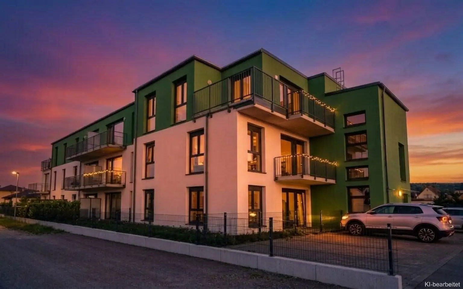 Neubau: Besonders ansprechende 54 m² 2-Zimmerwohnung mit 28 m² Garten