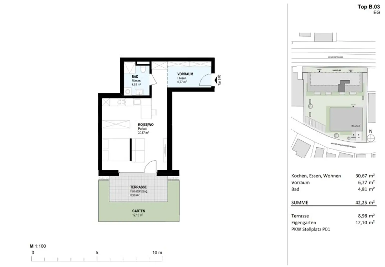 Urbaner Gartenwohntraum Top B.03 - Neubauprojekt SCHÖN | DORF | BLICK