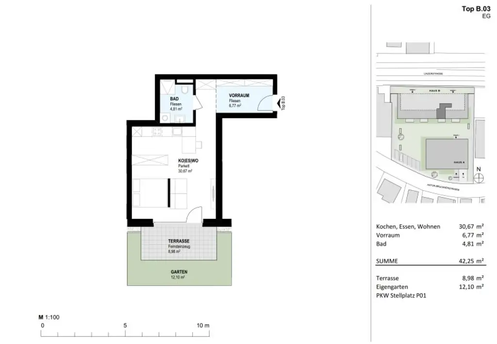 Urbaner Gartenwohntraum Top B.03 - Neubauprojekt SCHÖN | DORF | BLICK