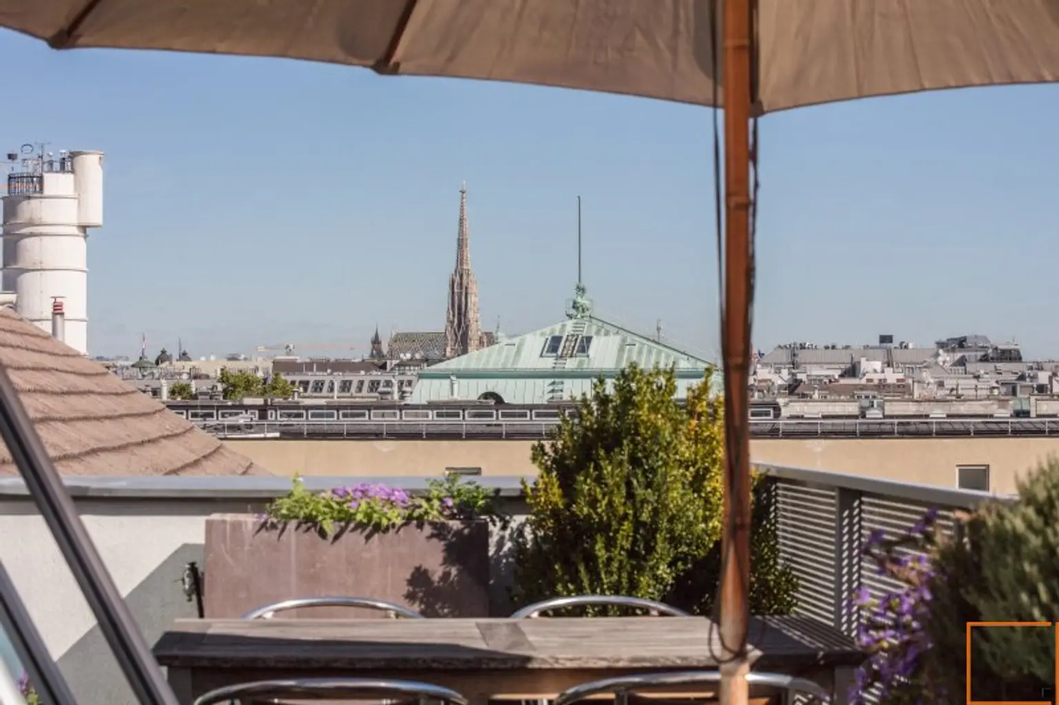 FULLY FURNISHED ROOFTOP APARTMENT:/ AC: Spacious living-dining area & 2 bedrooms
