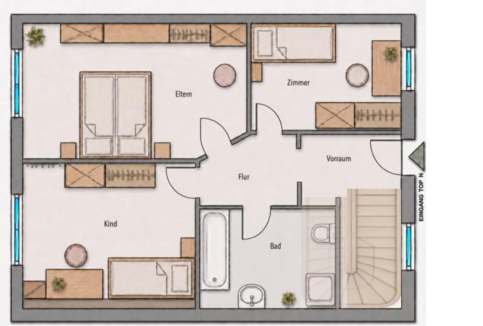 Grundriss UG_Visualisierung