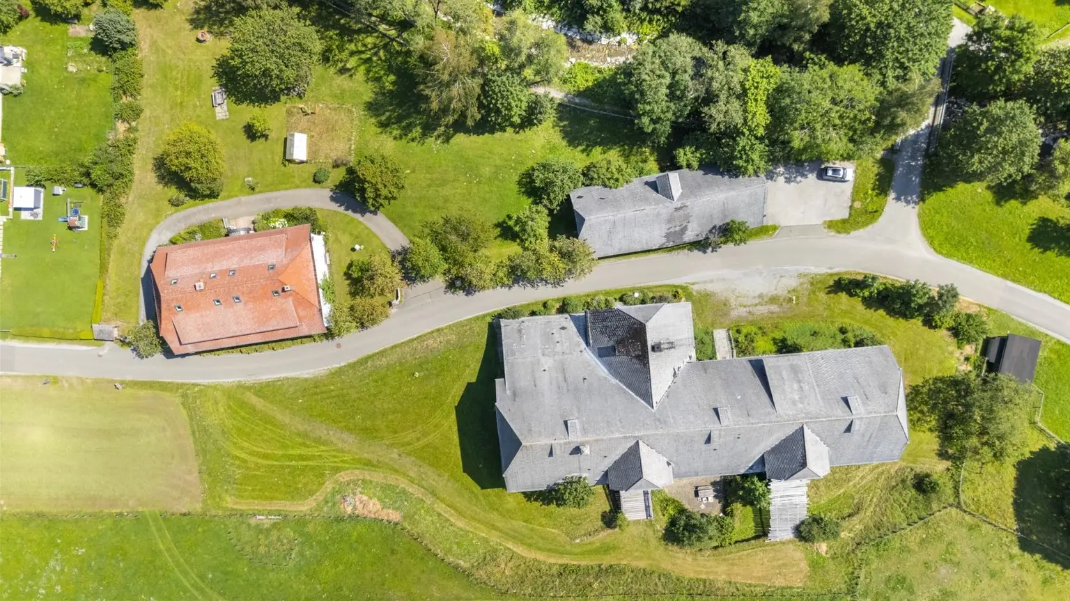 Luftaufnahme Gut Trattenhof von oben
