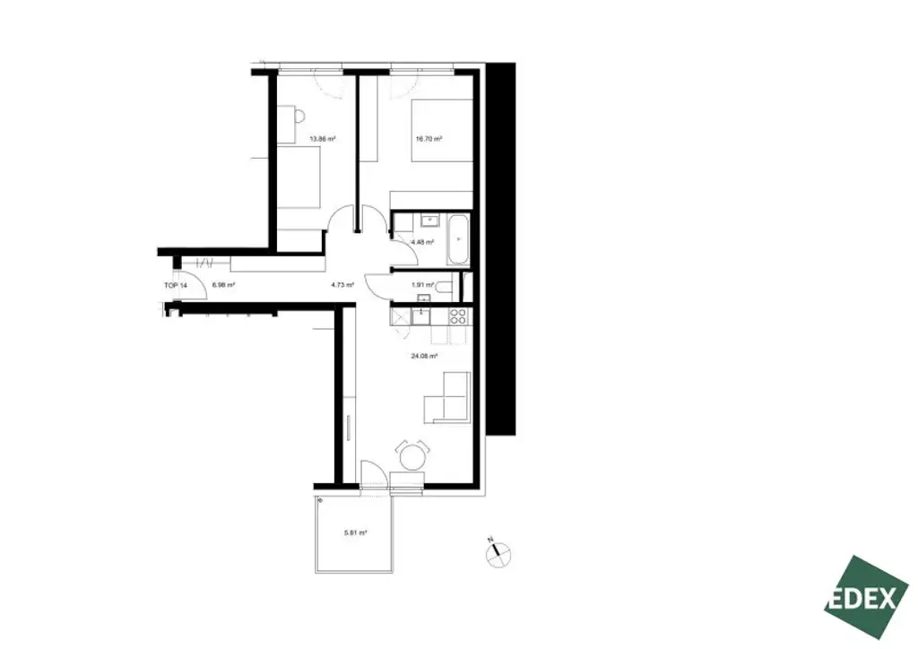 ERSTBEZUG | Sonnige 3-Zimmer-Wohnung mit Balkon