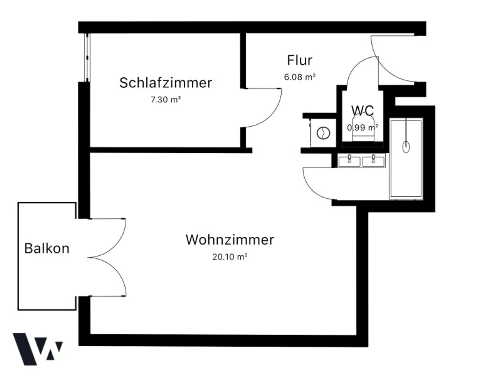 ELEGANTE 2-ZIMMER-DESIGNERWOHNUNG MIT BALKON | HOHE WARTE | PROVISIONSFREI