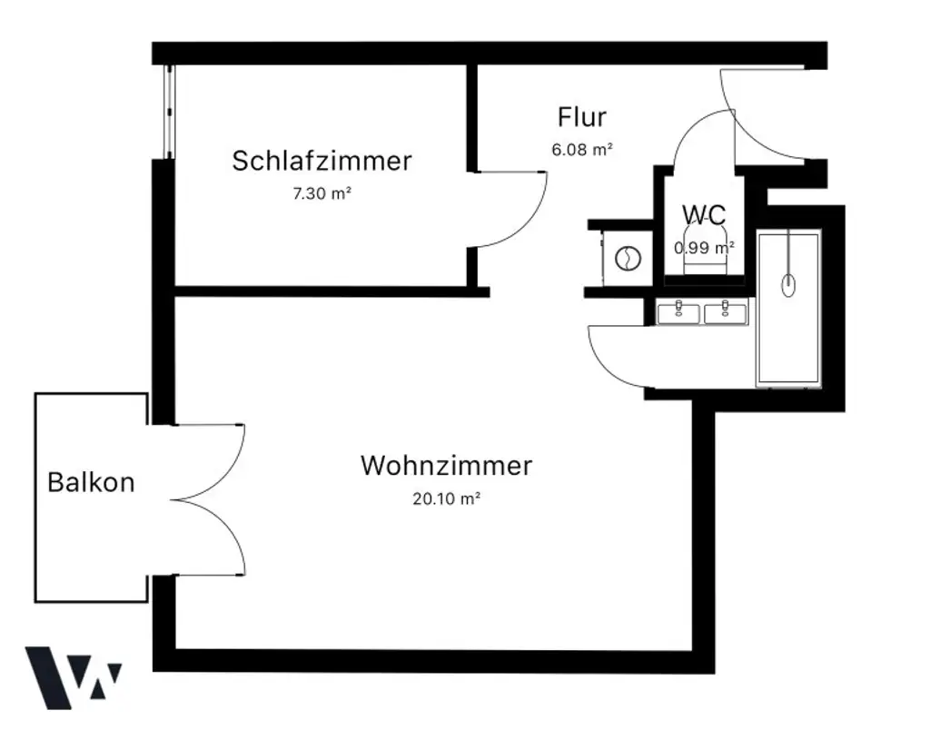 ELEGANTE 2-ZIMMER-DESIGNERWOHNUNG MIT BALKON | HOHE WARTE | PROVISIONSFREI