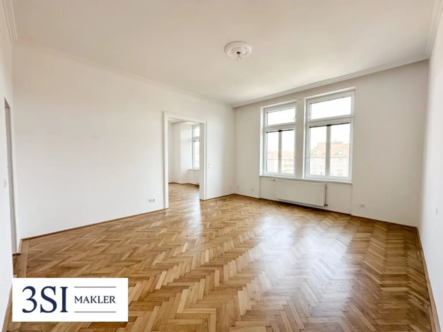 Elegante 4-Zimmer-Altbauwohnung mit Weitblick - in Top-Lage des 4. Bezirks beim Wiener Hauptbahnhof