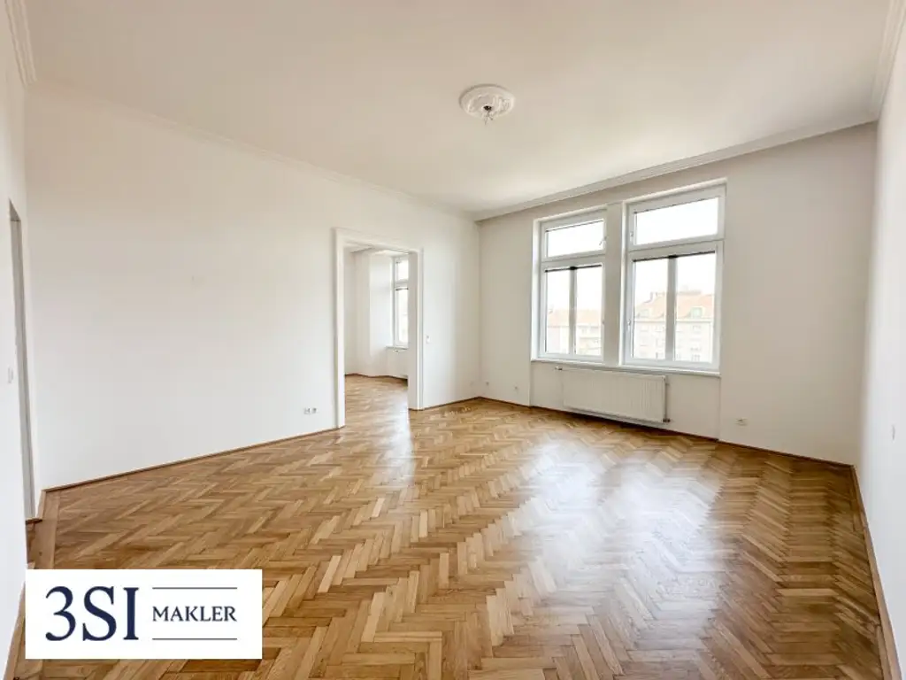Elegante 4-Zimmer-Altbauwohnung mit Weitblick - in Top-Lage des 4. Bezirks beim Wiener Hauptbahnhof