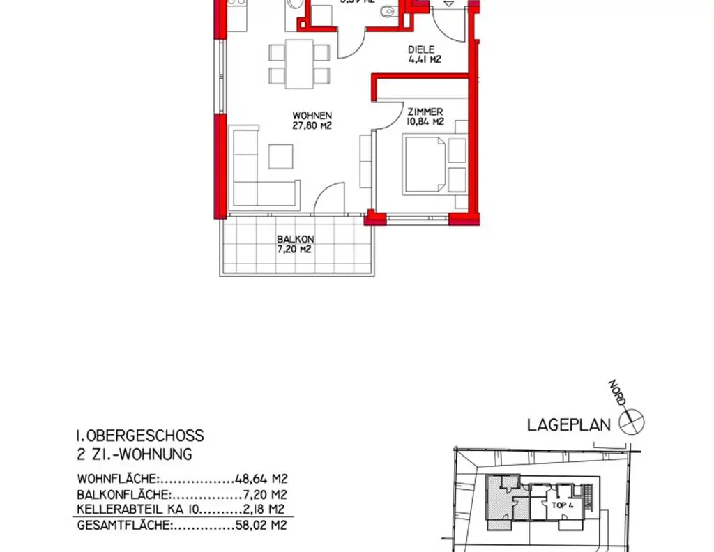 Provisionsfrei - 2-Zimmer Balkonwohnung