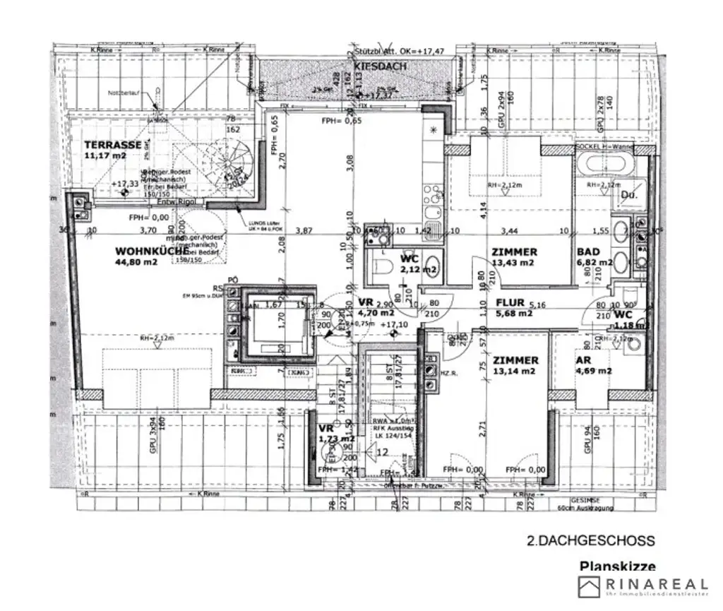 HUTWEIDENGASSE | Exklusives Penthouse mit traumhafter Dachterrasse | 3 Zimmer | ca. 99 m² Wohnfläche | teilmöbliert | zzgl. Duplex-Stellplatz