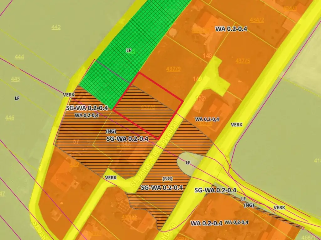 Grundstück im Saggautal: Sonnige Lage, Sackgassenzufahrt ,kein Bauzwang