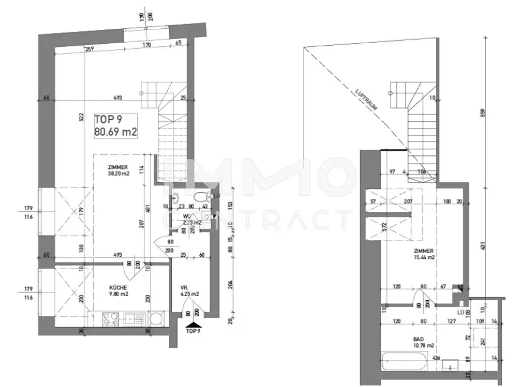 Dachgeschoß Maisonette in perfekter, zentraler Lage von Baden
