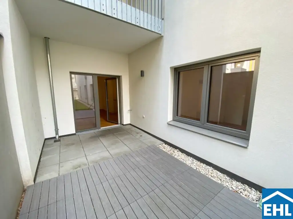 Wohntraum nahe dem Floridsdorfer Wasserpark - 2-Zimmer-Wohntraum mit Loggia und Garten!