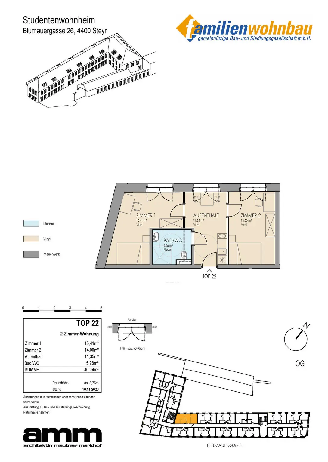 amm1104_StudentenwohnheimSteyr_Verkaufsplaene_Top22